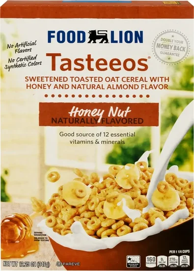 Food Lion Tasteeos Honey Nut Toasted Oat Cereal