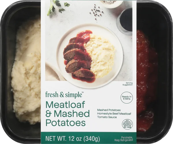 Fresh & Simple Meatloaf & Mashed Potatoes Refrigerated