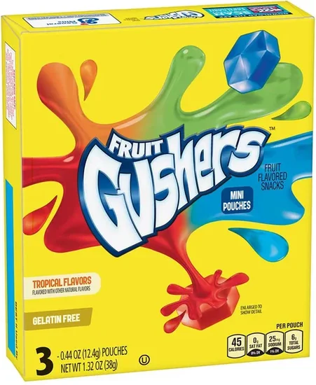 Fruit Gushers Fruit Snacks - Tropical, 3 ct