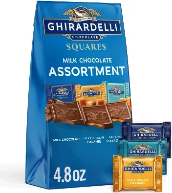Ghirardelli Milk Chocolate Candy SQUARES Assortment - 4.8oz