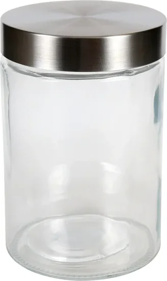 Glass Jars with Stainless Steel Lids, 33.8-fl.oz.