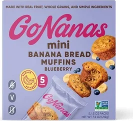 GoNanas Blueberry Banana Bread Mini Muffins - 7.5oz/5ct