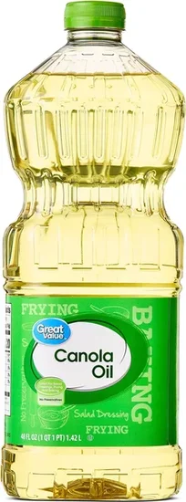 Great Value Canola Oil, Heart Healthy, High Smoke Point, 48 fl oz Bottle