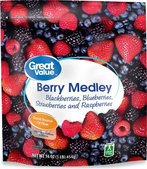 Great Value Frozen Whole Berry Medley, 16 oz