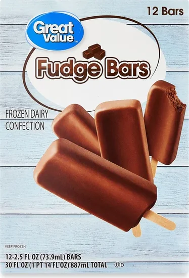 Great Value Fudge Ice Cream Bars, 30 fl oz, 12 Pack