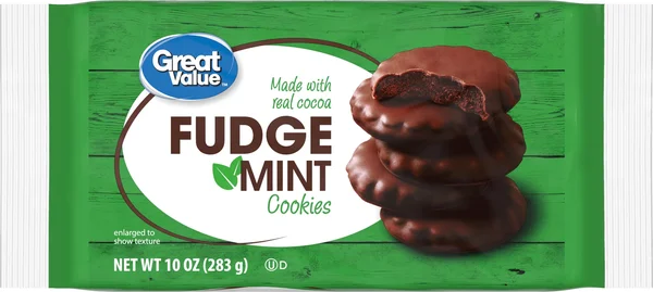 Great Value Fudge Mint Cookies, 10 oz