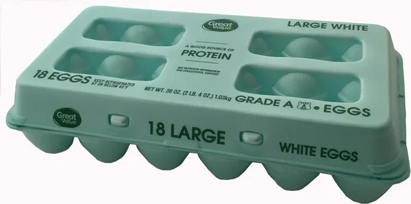 Great Value Large White Eggs, 18 Count