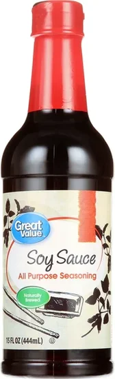 Great Value Naturally Brewed Soy Sauce, 15 fl oz