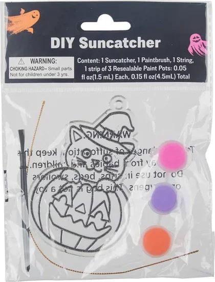 Halloween DIY Suncatcher Kit, 3 Assorted Styles