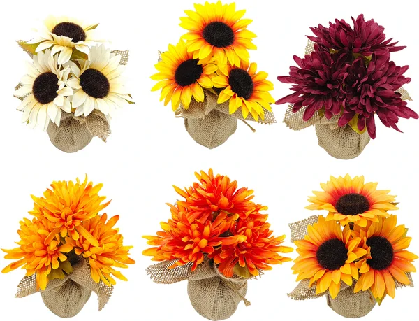 Harvest Burlap Potted Floral Decor, assorted Colors, 1-ct.