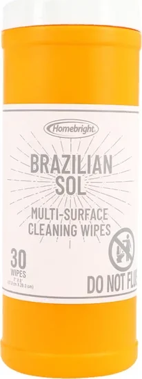 Homebright Brazilian Sol Multi-Surface Cleaning Wipes, 30-pc Pack.
