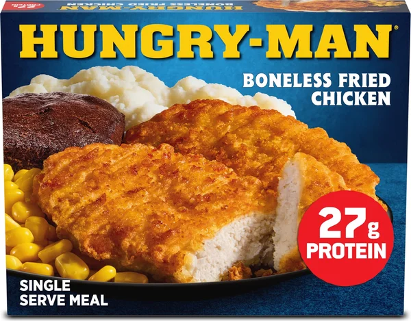 Hungry-Man Boneless Fried Chicken, 27g Protein Per Serving, Frozen Meal, 16 oz
