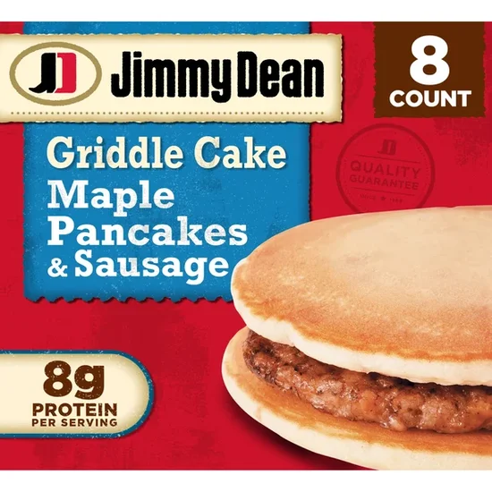 Jimmy Dean Frozen Breakfast Sandwiches, Maple Pancakes & Sausage Griddle Cake, 32 oz, 8 Count