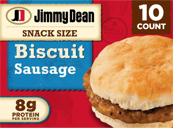 Jimmy Dean Snack Size Sausage Biscuit Frozen Breakfast Sandwiches