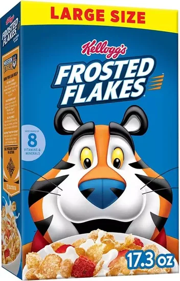 Kellogg's Frosted Flakes Breakfast Cereal, Large Size, 17.3 oz