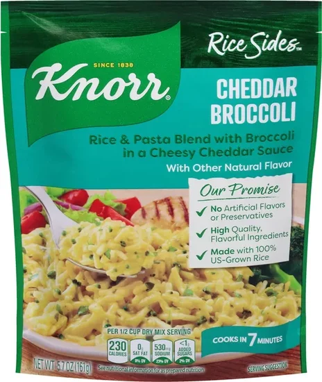 Knorr Cheddar Broccoli Rice Sides, 5.7 oz. Bags