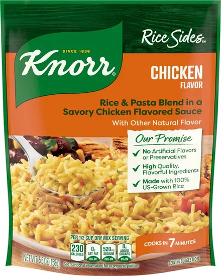 Knorr Chicken Flavored Rice Sides, 5.6 oz. Packs