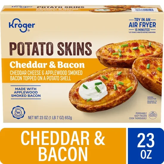 Kroger Cheddar and Bacon Potato Skins