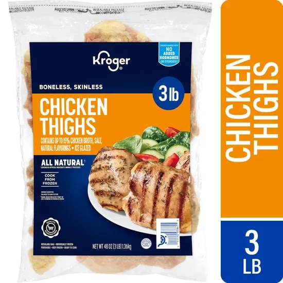 Kroger Frozen Raw Boneless Skinless Chicken Thighs