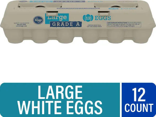 Kroger Grade A Large White Eggs