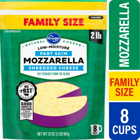 Kroger Mozzarella Shredded Cheese Family Size