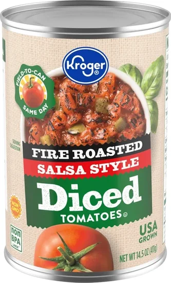 Kroger Salsa Style Fire Roasted Diced Tomatoes