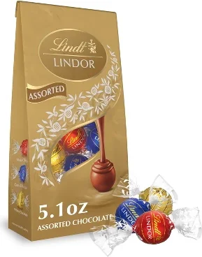Lindt Lindor Assorted Chocolate Candy Truffles - 5.1oz