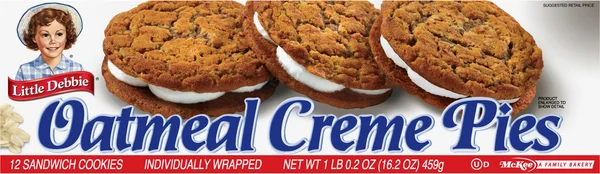 Little Debbie Oatmeal Creme Pies - 12 ct