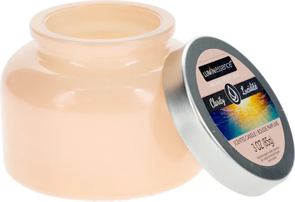Luminessence Scented Jar Candle with Lid Clarity, 3 oz