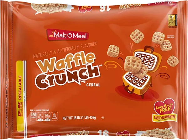 Malt-O-Meal Waffle Crunch Breakfast Cereal, 16 oz