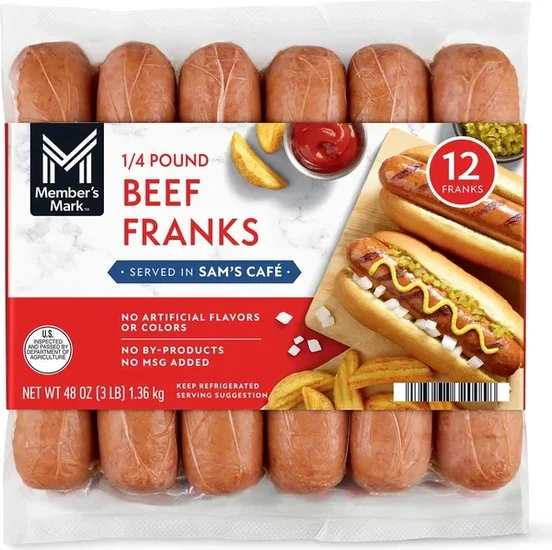 Member's Mark Beef Franks (1/4 lb)