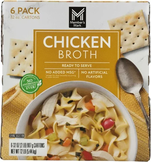 Member's Mark Chicken Broth, 32 oz., 6 pk.