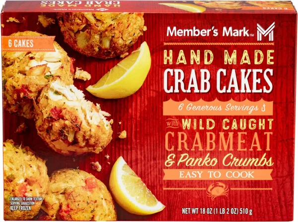 Member's Mark Wild Caught Handmade Crab Cakes, Frozen, 6 ct.