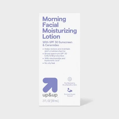 Morning Facial Moisturizing Lotion with Sunscreen SPF 30 - 3 fl oz - up&up™