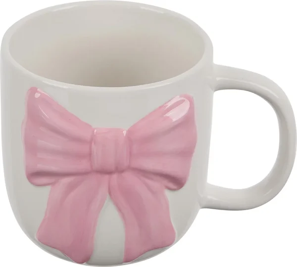 Mug with Bow Design Assorted (3D Oversized or Petite Pink Bows)