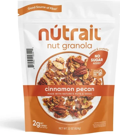 NuTrail Low Carb Keto Nut Granola, Cinnamon Pecan, 22 oz.