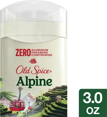 Old Spice Deodorant Alpine with Hemp Seed Oil - Inspired by Nature - Aluminum-Free 3oz