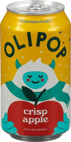 Olipop Crisp Apple Prebiotic Soda