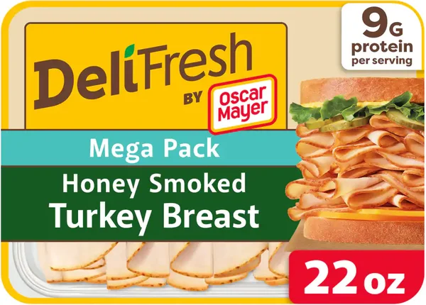 Oscar Mayer Deli Fresh Honey Smoked Turkey Breast Sliced Lunch Meat Mega Pack