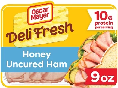 Oscar Mayer Deli Fresh Honey Uncured Ham Sliced Lunch Meat - 9oz