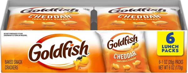 Pepperidge Farm Goldfish Cheddar Crackers, 6 Count 1 Oz