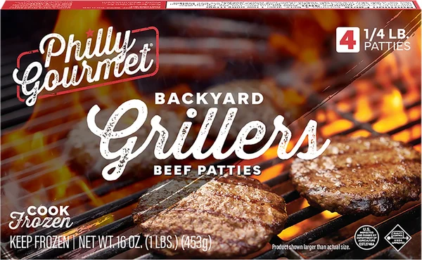 Philly Gourmet Backyard Grillers Beef Patty, 4-ct. Pack