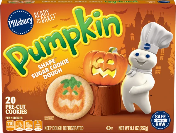 Pillsbury Halloween Pumpkin Sugar Cookie Pre-Cut Dough - 20 ct