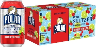 Polar Cranberry Lime Seltzer Water - 8pk/12 fl oz Cans