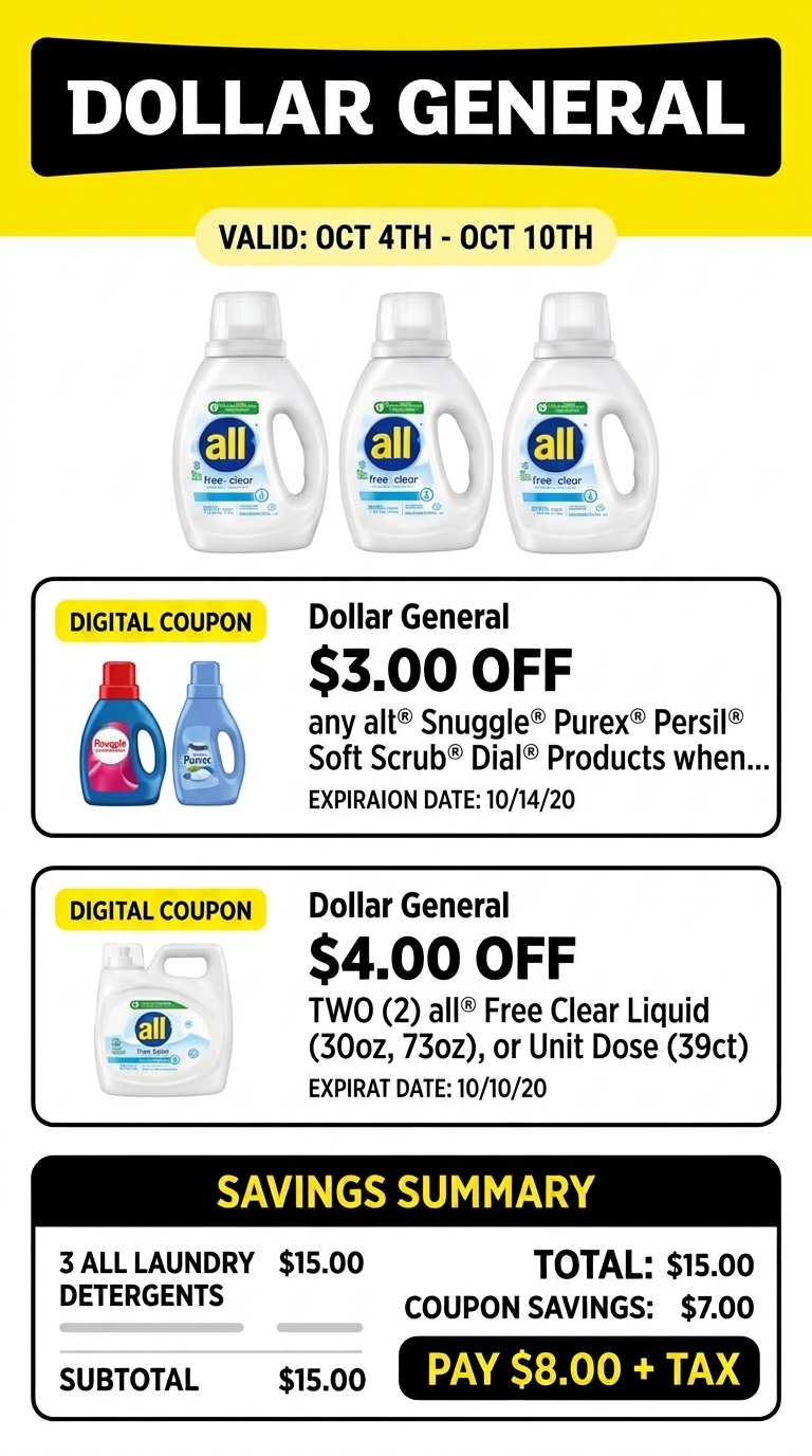 Three All Laundry Detergents