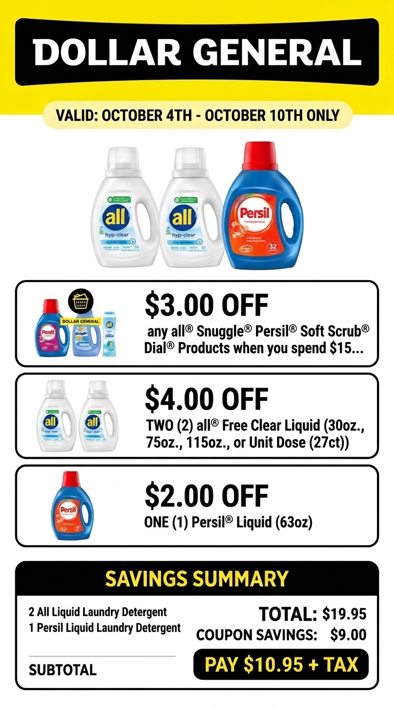 All and Persil Laundry Detergent Bundle