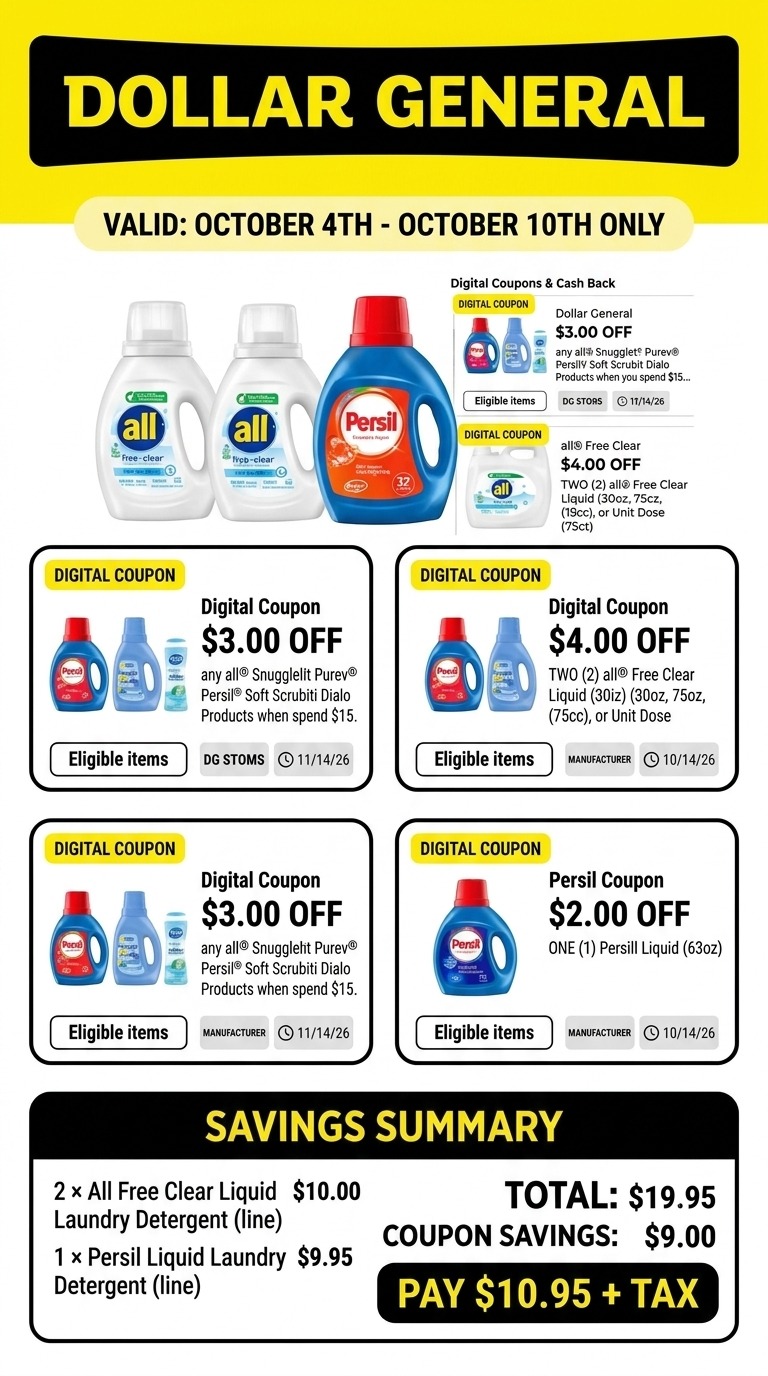 All and Persil Laundry Detergent Deal