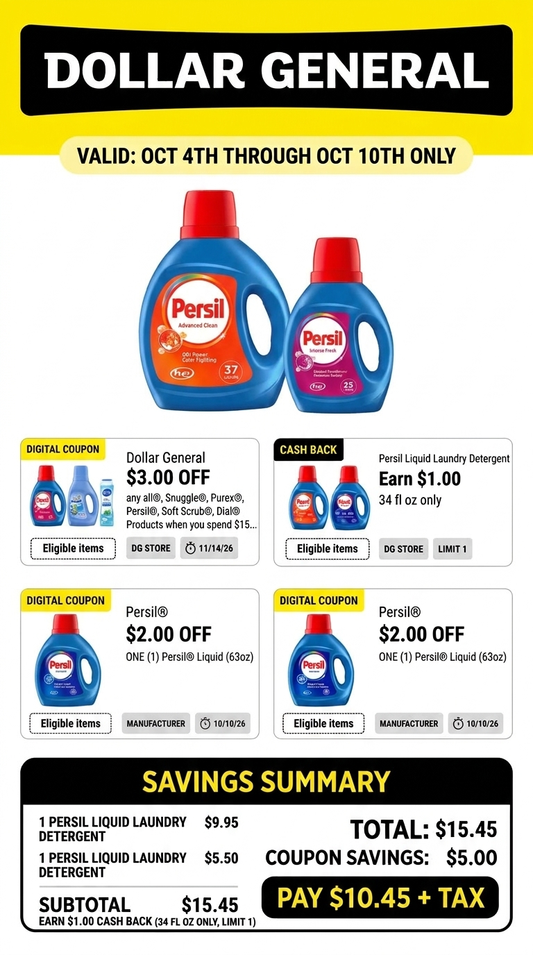 Persil Laundry Detergent Two-Bottle Deal