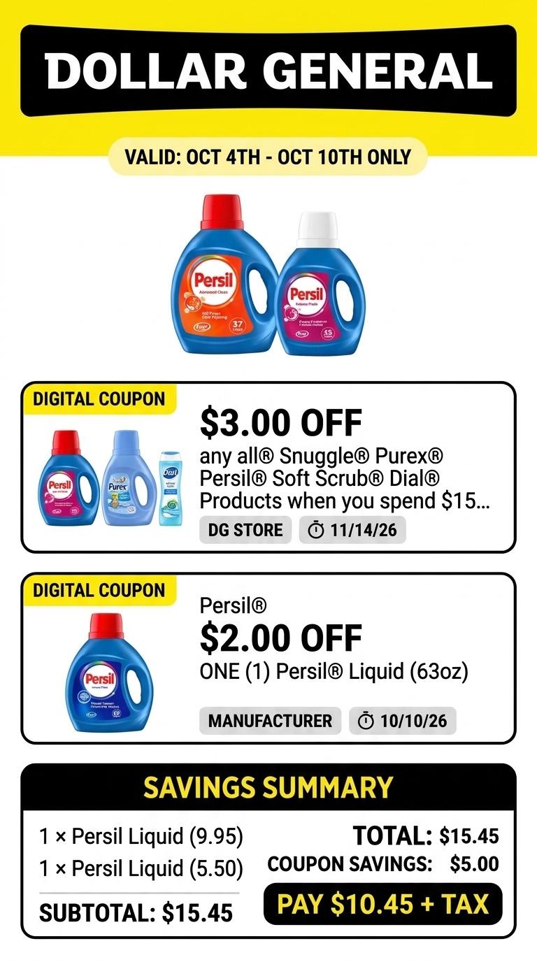 Persil Laundry Detergent Two-Bottle Deal