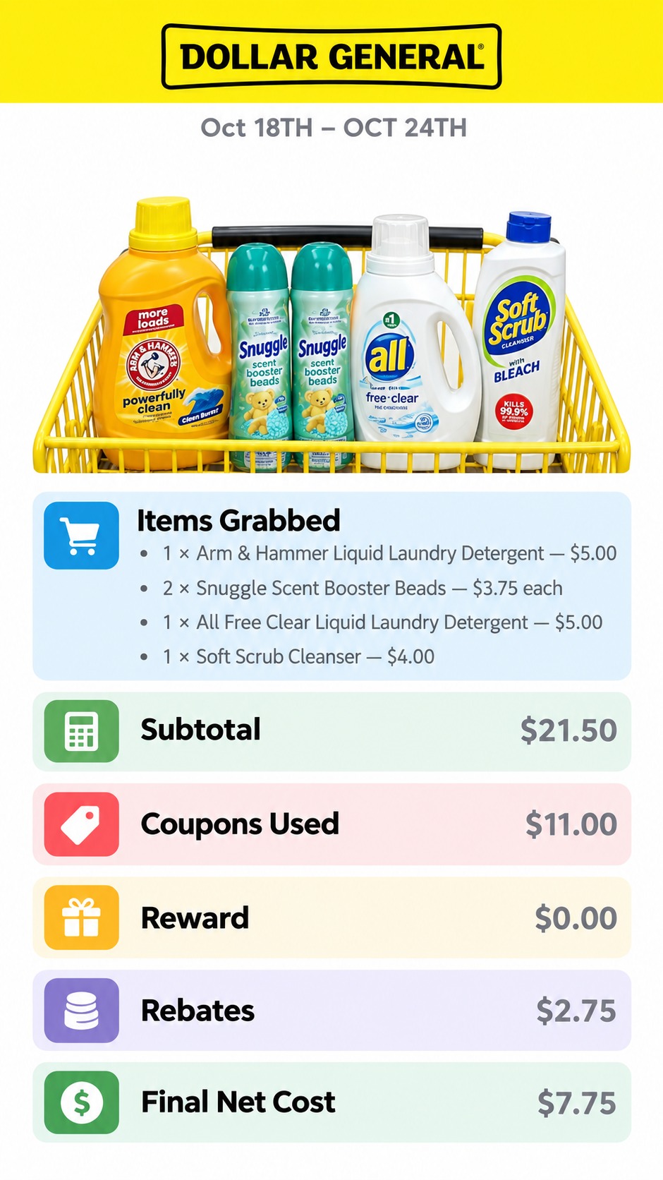 Laundry Detergent, Snuggle Beads, and Cleanser Deal